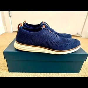 Cole Haan Grand knit dress sneaker, navy blue size 9.5